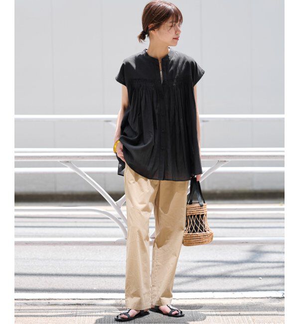 JOURNAL STANDARD relume「《追加》手洗い可 / ボイルピンタックフレンチブラウス」|シャツ・ブラウス|