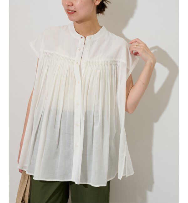 JOURNAL STANDARD relume「《追加》手洗い可 / ボイルピンタックフレンチブラウス」|シャツ・ブラウス|