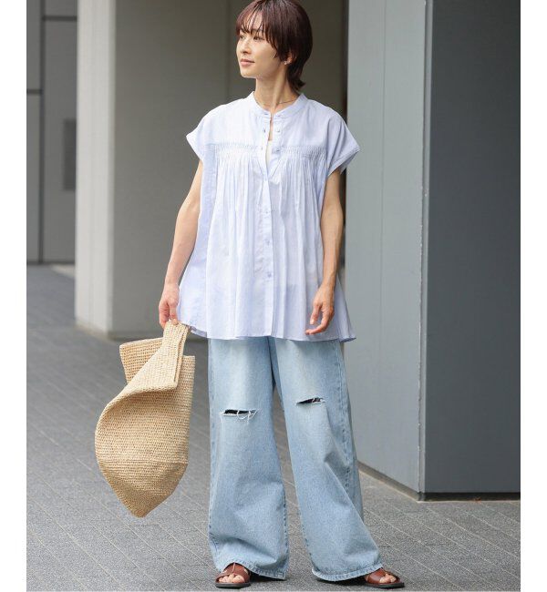 JOURNAL STANDARD relume「《追加》手洗い可 / ボイルピンタックフレンチブラウス」|シャツ・ブラウス|