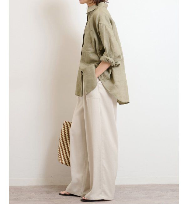 JOURNAL STANDARD relume「《追加》手洗い可 / カラーリネンオーバーサイズシャツ」|シャツ・ブラウス|