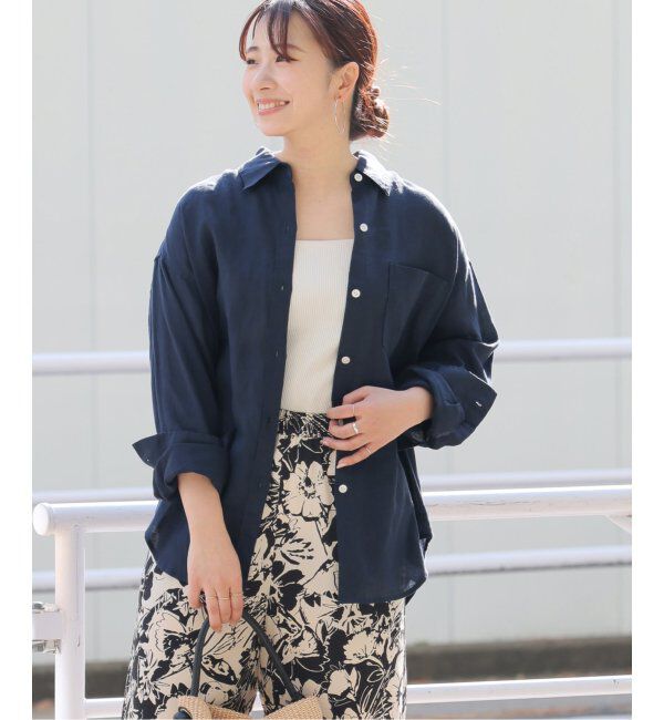 JOURNAL STANDARD relume「《追加》手洗い可 / カラーリネンオーバーサイズシャツ」|シャツ・ブラウス|