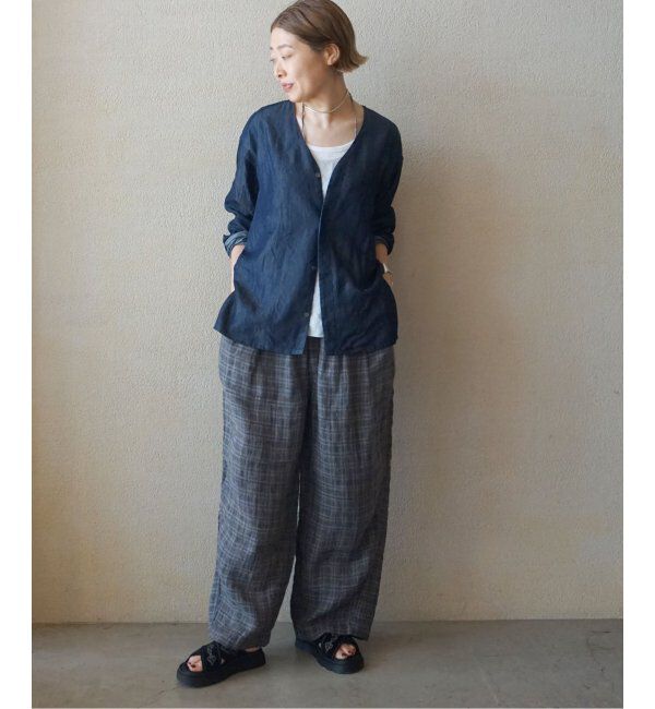 journal standard luxe「リヨセルデニム Vネックシャツ」|シャツ・ブラウス|
