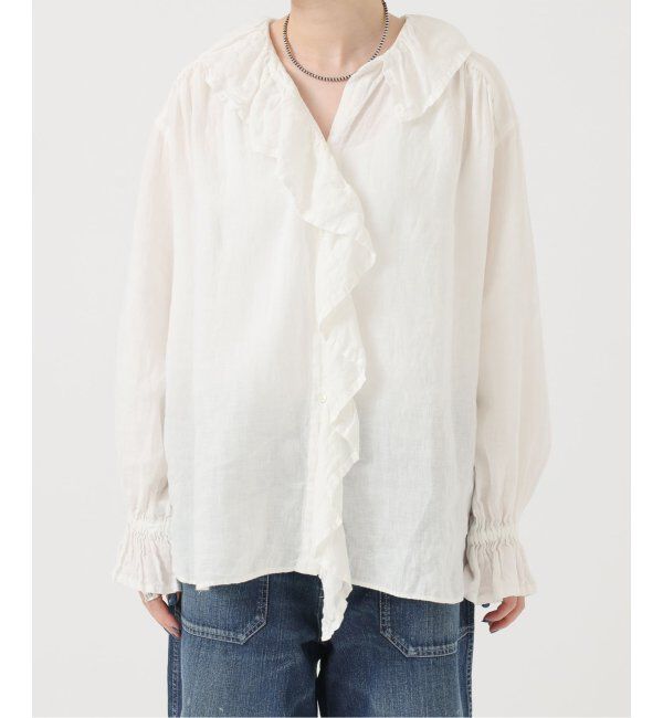 journal standard luxe「《追加》フレンチリネン フリルパフブラウス」|シャツ・ブラウス|