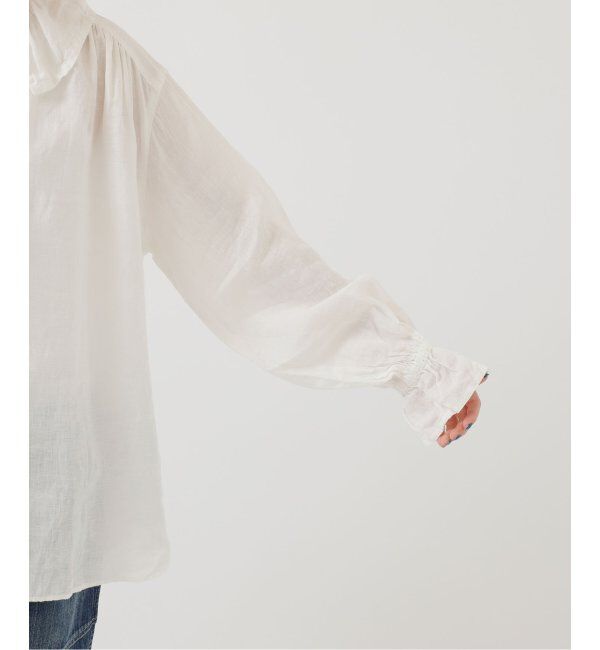 journal standard luxe「《追加》フレンチリネン フリルパフブラウス」|シャツ・ブラウス|