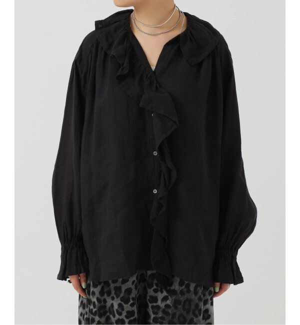 journal standard luxe「《追加》フレンチリネン フリルパフブラウス」|シャツ・ブラウス|