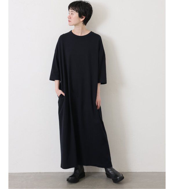 journal standard luxe「クラシックテンジク スタンダードクルーネックワンピース」|ワンピース|ブラック