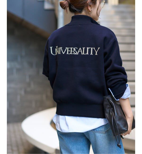 JOURNAL STANDARD「《予約》バックロゴダブルジップカーディガン」|カーディガン|ネイビー