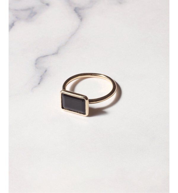 Lilas by Spick&Span「レクタングルオニキスリング K10」|リング|