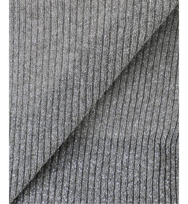 Spick and Span「《追加2》ラメリブクルーネックプルオーバー」|ニット・セーター|