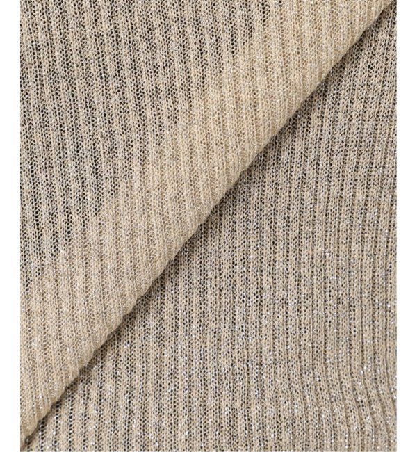 Spick and Span「《追加2》ラメリブクルーネックプルオーバー」|ニット・セーター|
