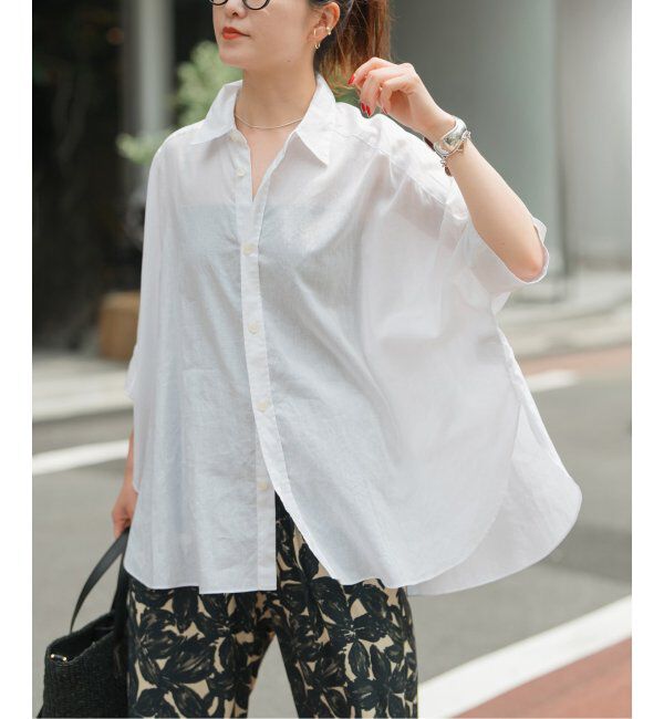 Spick and Span「コットンリネンドルマンスリーブシャツ」|シャツ・ブラウス|