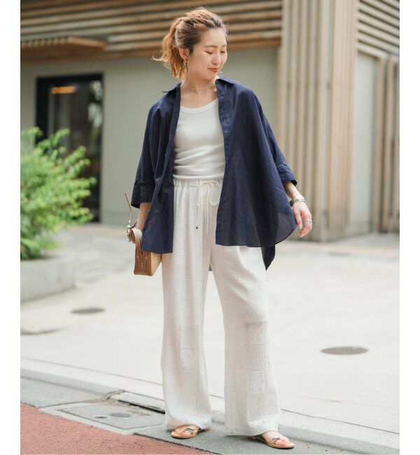 Spick and Span「コットンリネンドルマンスリーブシャツ」|シャツ・ブラウス|