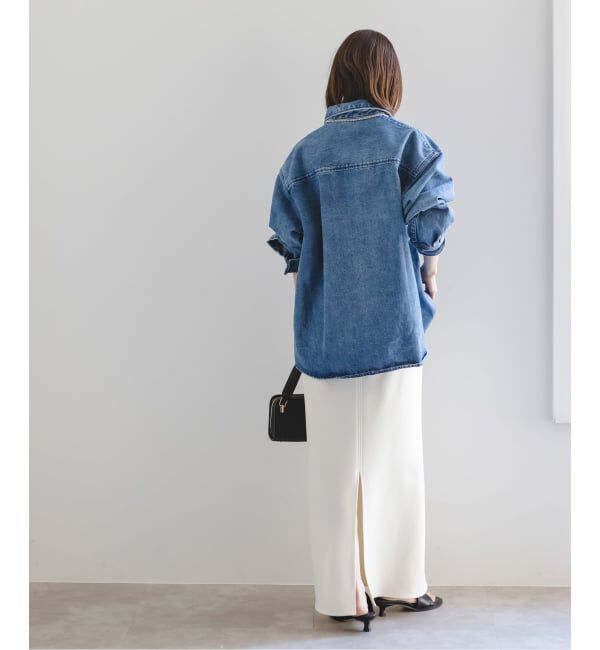 NOBLE「《追加》【洗える】コンフォートジャージーライクタイトスカート 3」|スカート|