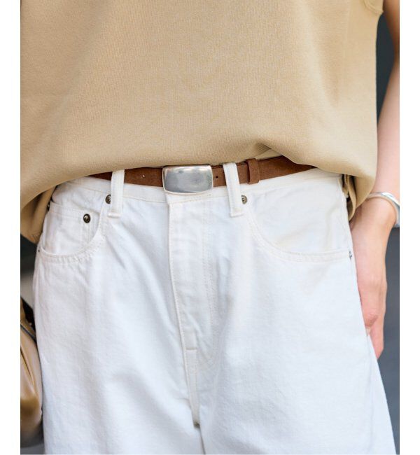 FRAMeWORK「LEFIJE/レフィエ スウェードベルト silverバックル」|ベルト|