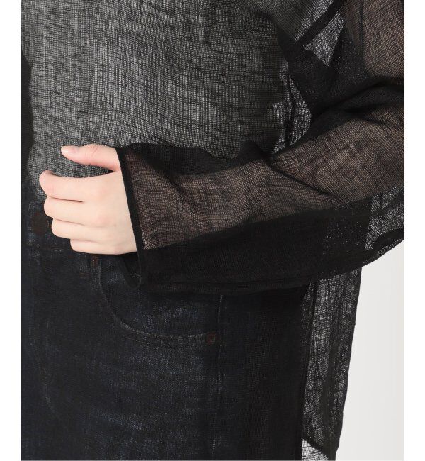 Spick and Span「《手洗い可 / 追加2》メッシュリネンルーズプルオーバー」|シャツ・ブラウス|