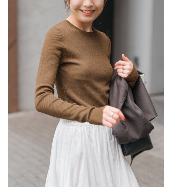 Spick and Span「ウォッシャブルシアーリブニット」|ニット・セーター|