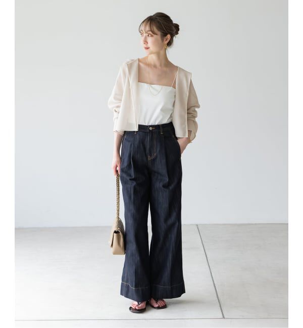 NOBLE「《追加》ブリーズメッシュショートフードブラウス」|シャツ・ブラウス|