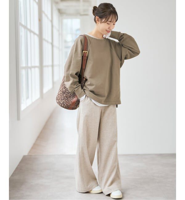 Spick and Span「《一部店舗+WEB限定》ボートネックワイドプルオーバー」|Tシャツ・カットソー|