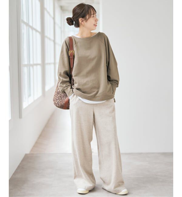 Spick and Span「《一部店舗+WEB限定》ボートネックワイドプルオーバー」|Tシャツ・カットソー|