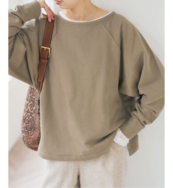 Spick and Span「《一部店舗+WEB限定》ボートネックワイドプルオーバー」|Tシャツ・カットソー|ブラウン D