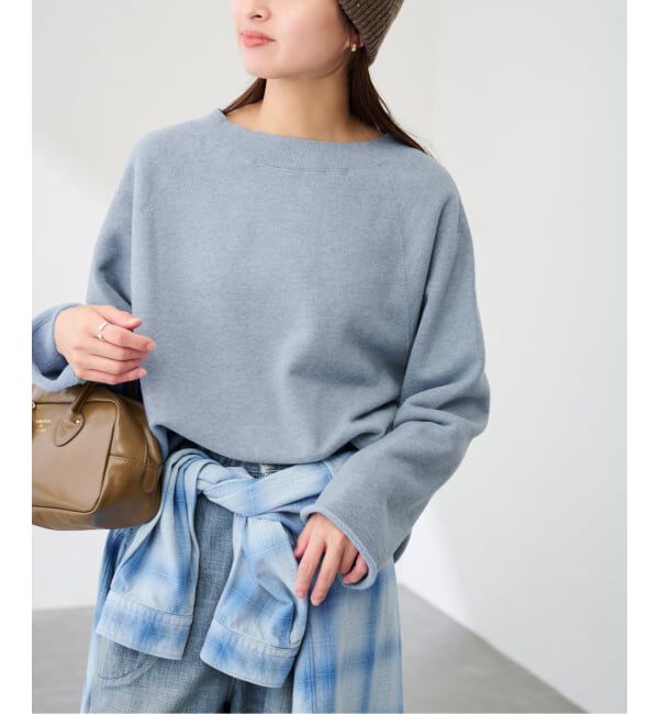 FRAMeWORK「オーバーダイ裏毛カットオフプルオーバー」|スウェット・ジャージ|ブルー A
