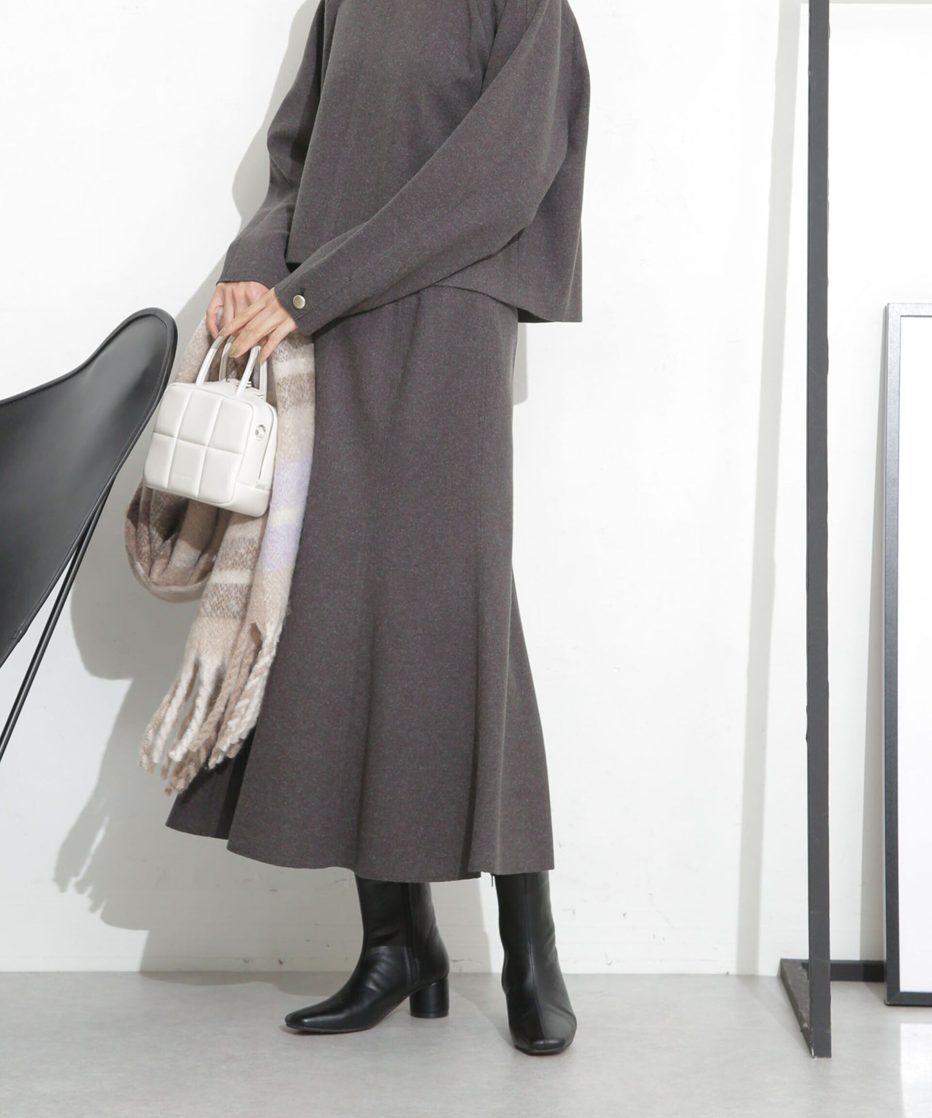 nano･universe「ニードルジャージーマーメイドフレアスカート(セットアップ可)」|スカート|