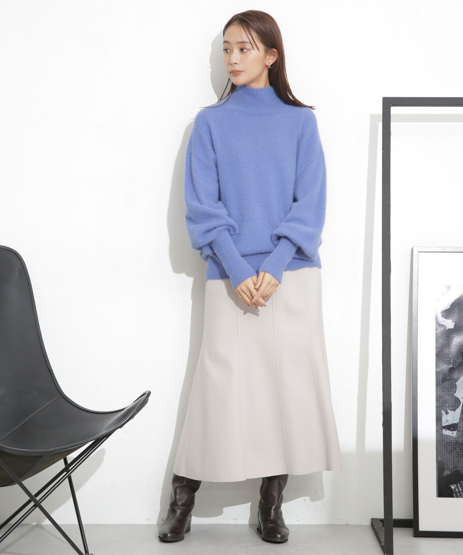 nano･universe「ニードルジャージーマーメイドフレアスカート(セットアップ可)」|スカート|