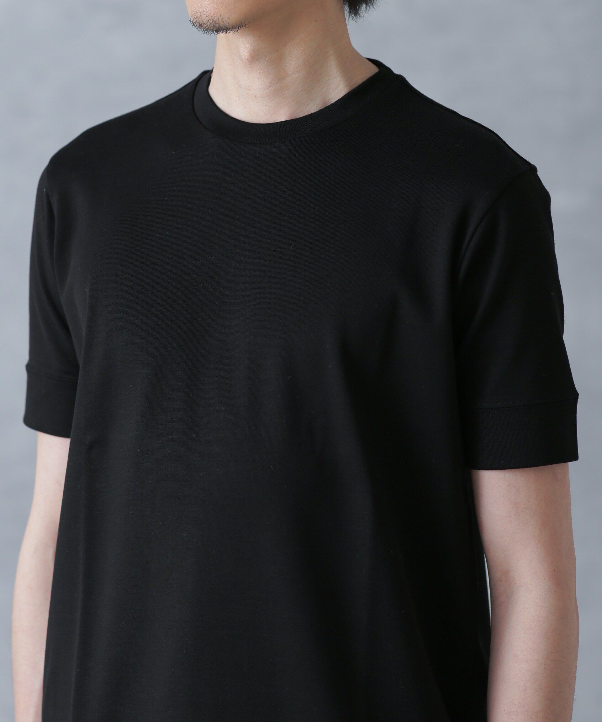 nano･universe「「FORMAL JERSEY」クルーネックカットソー半袖」|Tシャツ・カットソー|