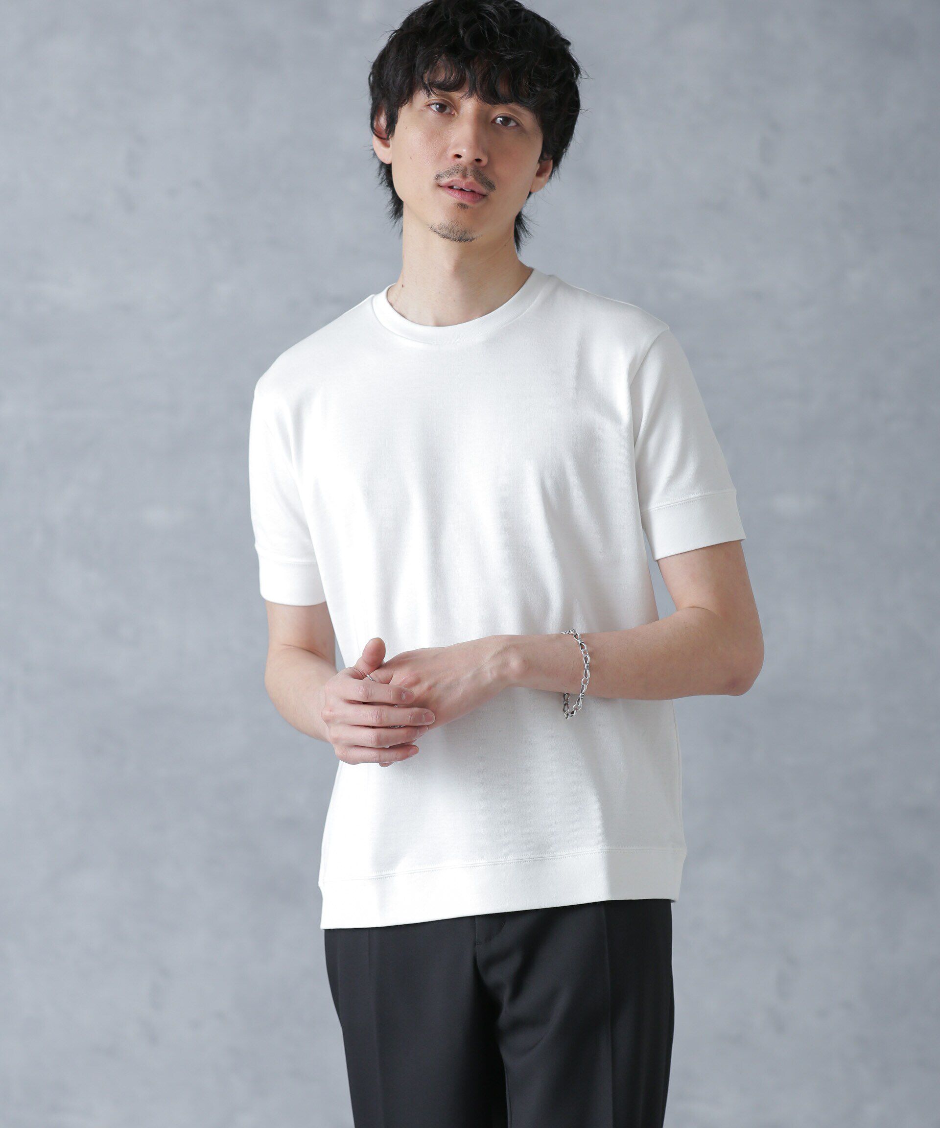 nano･universe「「FORMAL JERSEY」クルーネックカットソー半袖」|Tシャツ・カットソー|