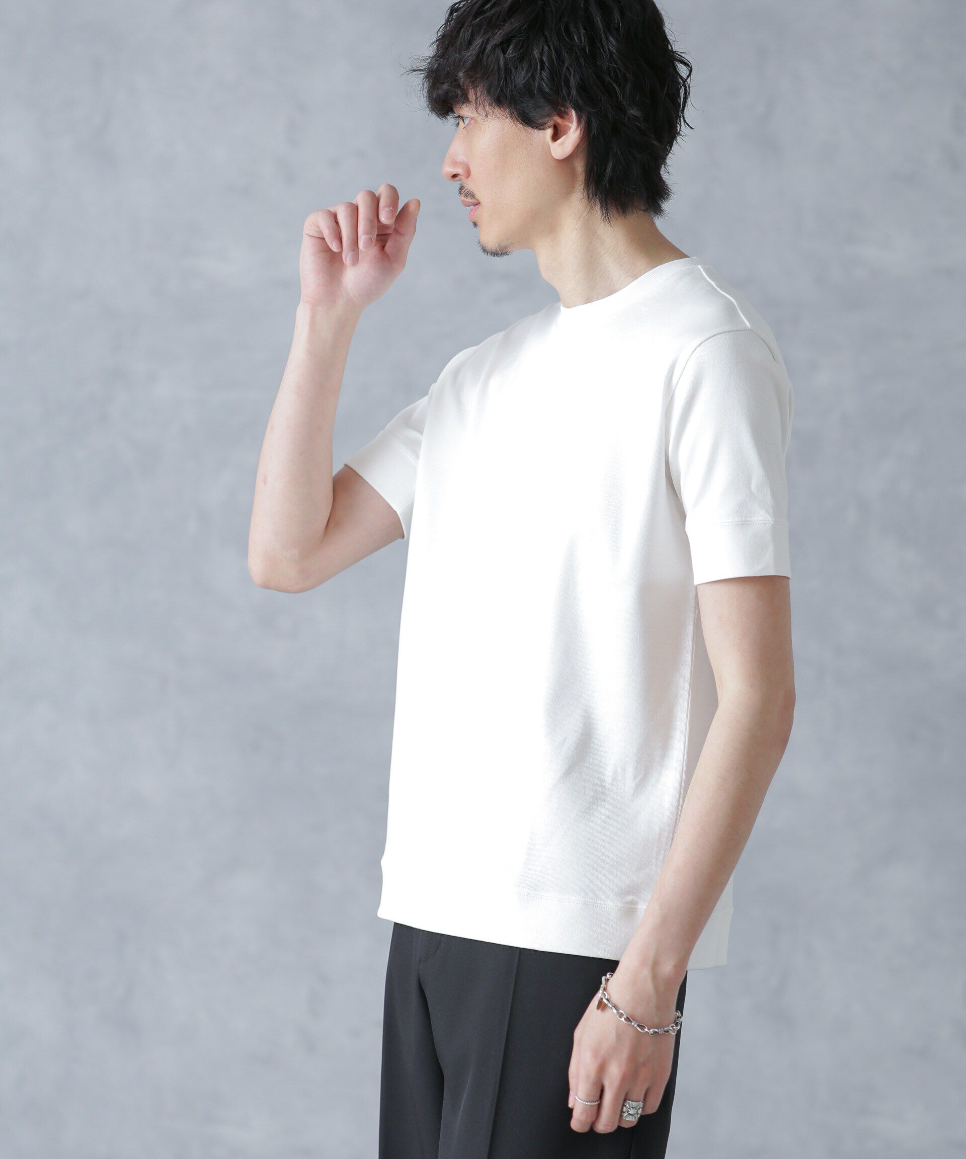 nano･universe「「FORMAL JERSEY」クルーネックカットソー半袖」|Tシャツ・カットソー|