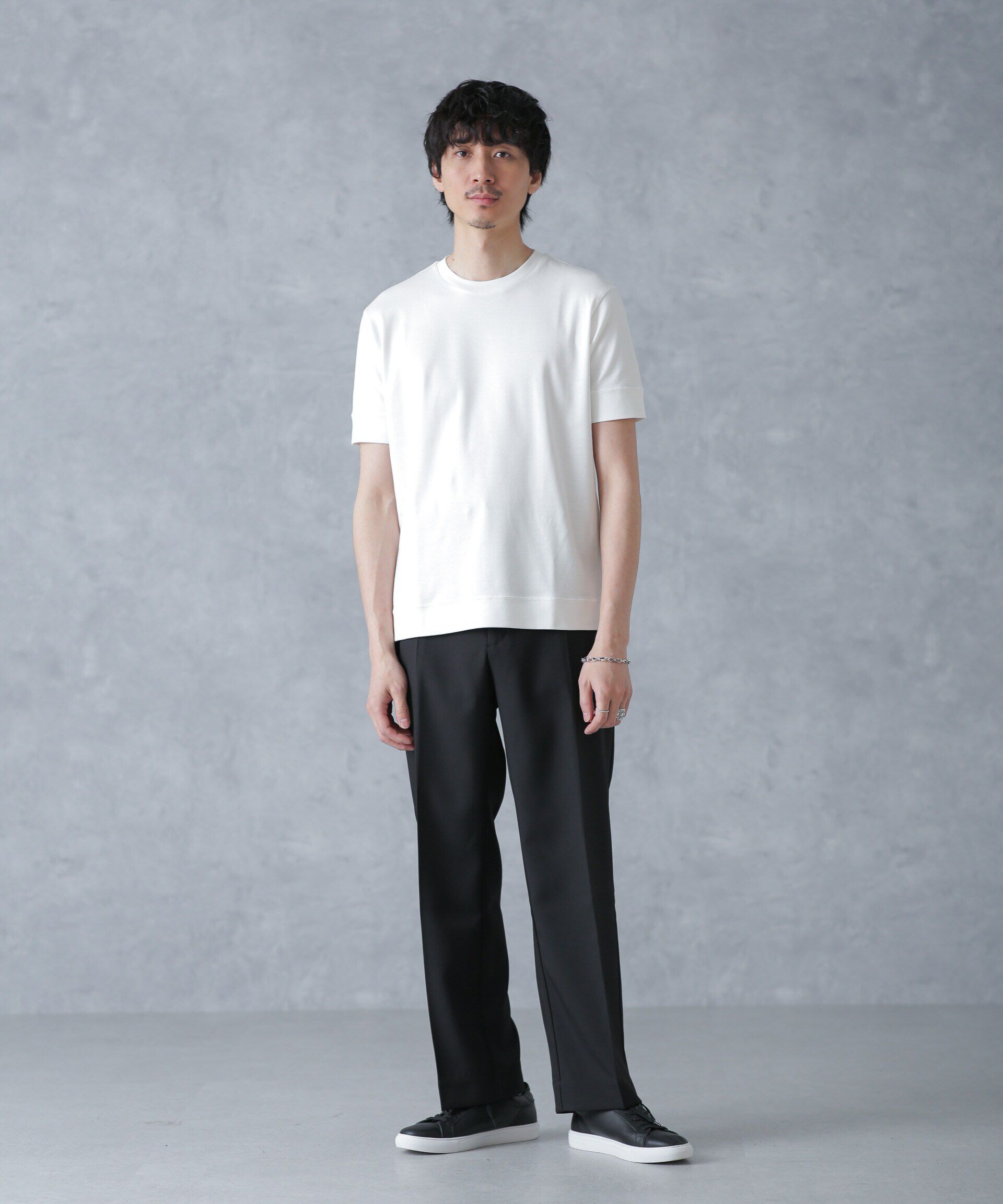 nano･universe「「FORMAL JERSEY」クルーネックカットソー半袖」|Tシャツ・カットソー|