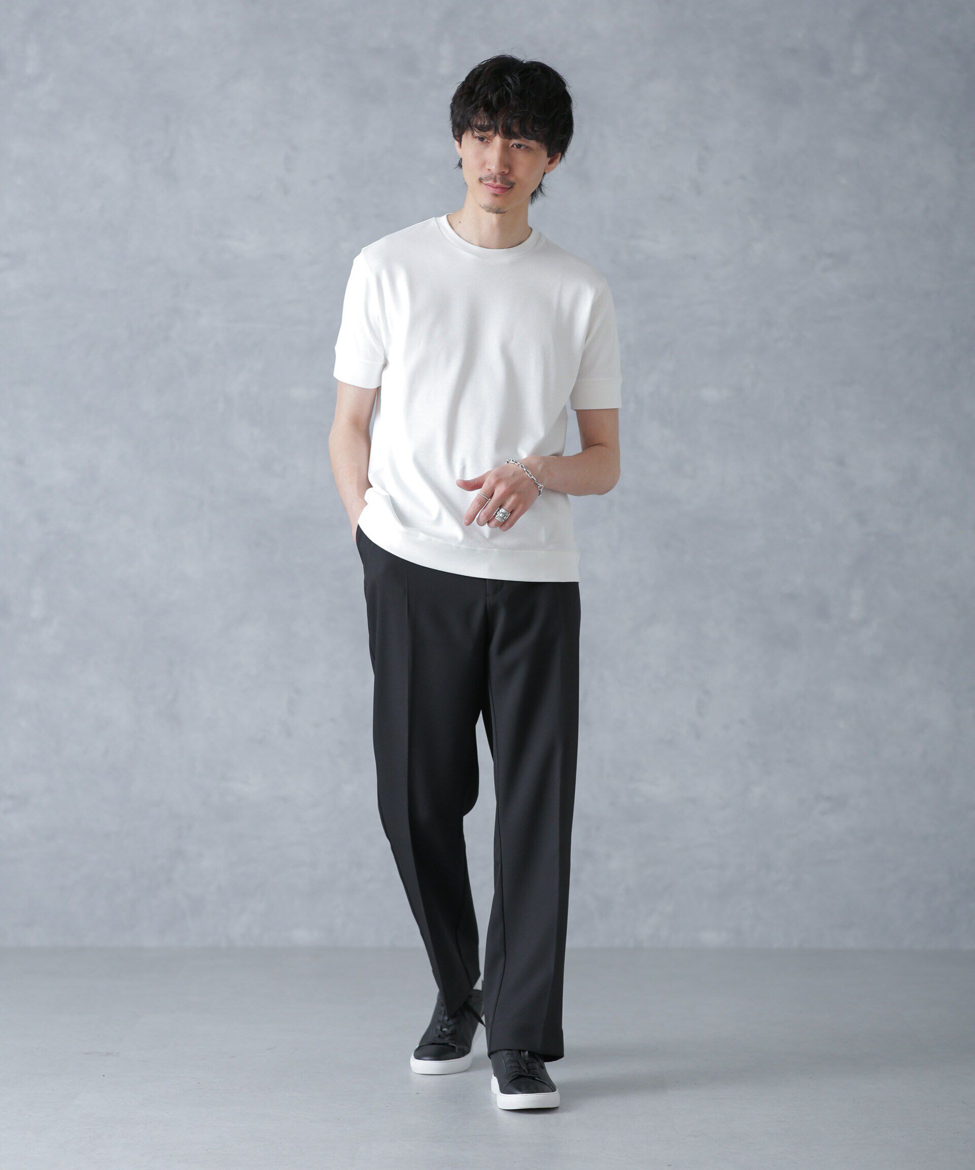 nano･universe「「FORMAL JERSEY」クルーネックカットソー半袖」|Tシャツ・カットソー|