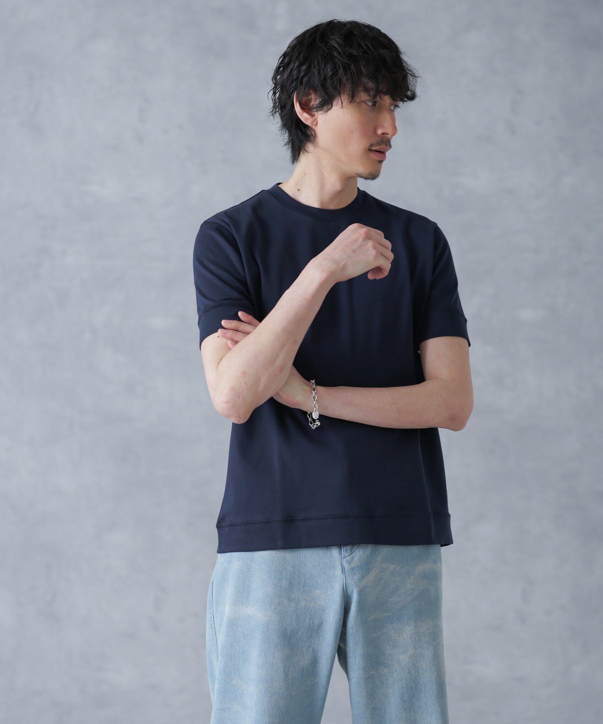 nano･universe「「FORMAL JERSEY」クルーネックカットソー半袖」|Tシャツ・カットソー|