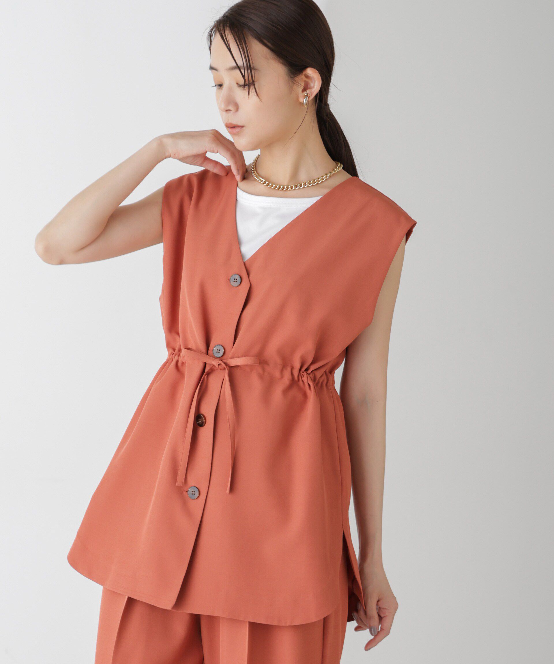 nano･universe「前後2Wayジレブラウス(セットアップ可)」|シャツ・ブラウス|