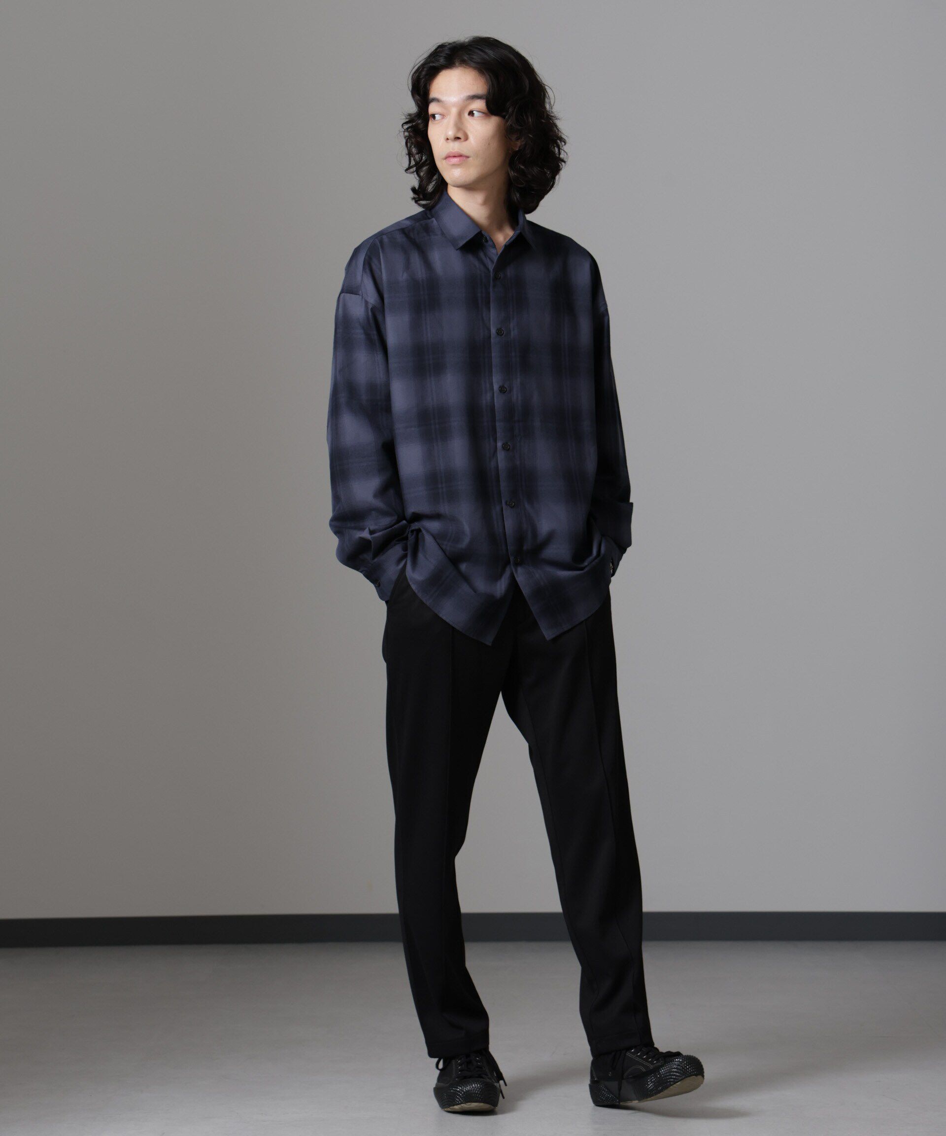 nano･universe「ダブルジャージーテーパードパンツ」|チノ|