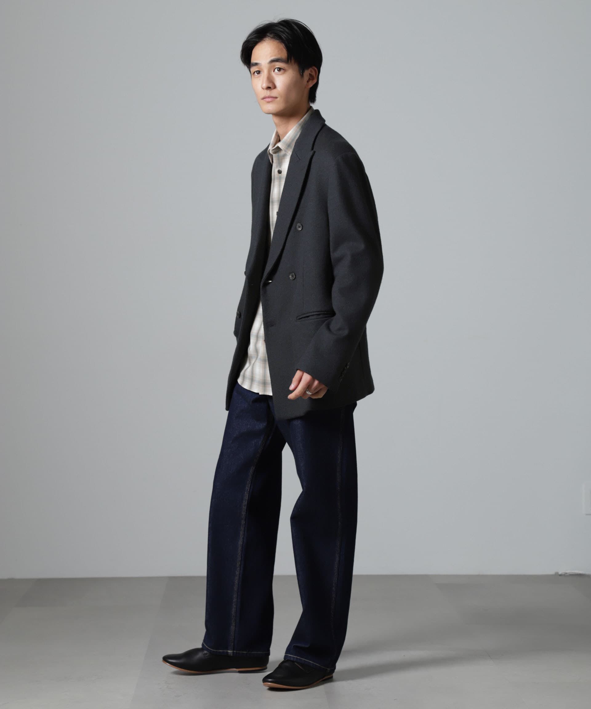 nano･universe「「100%ウール」ピークドラペルダブルジャケット」|テーラードジャケット|