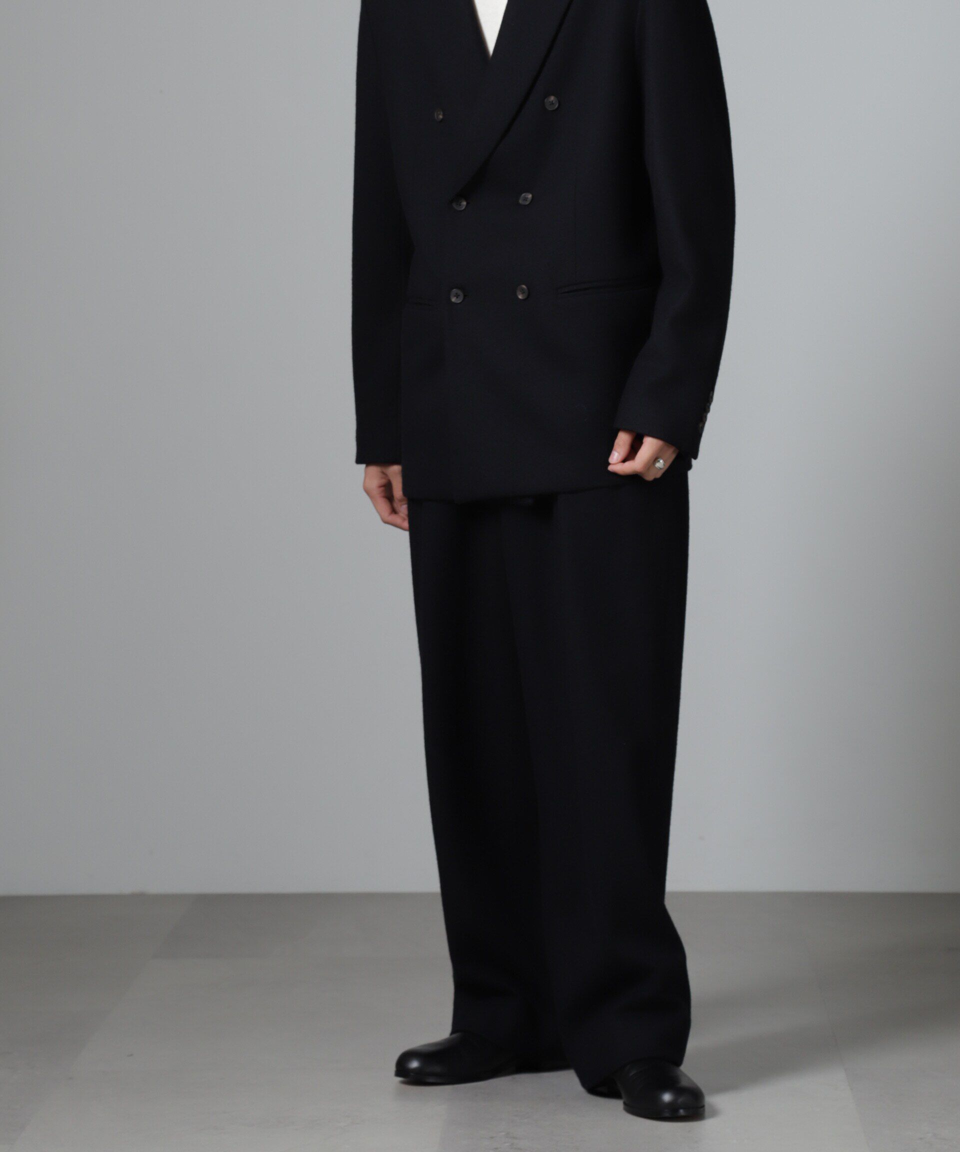 nano･universe「「100%ウール」2タックワイドパンツ」|チノ|