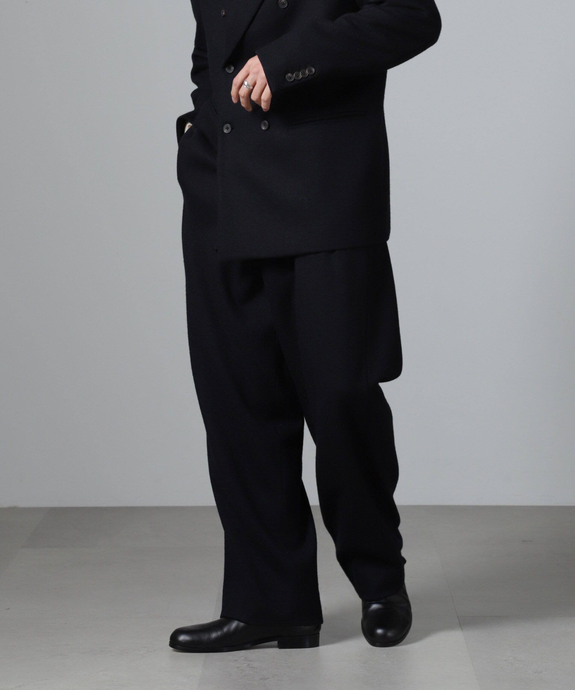 nano･universe「「100%ウール」2タックワイドパンツ」|チノ|