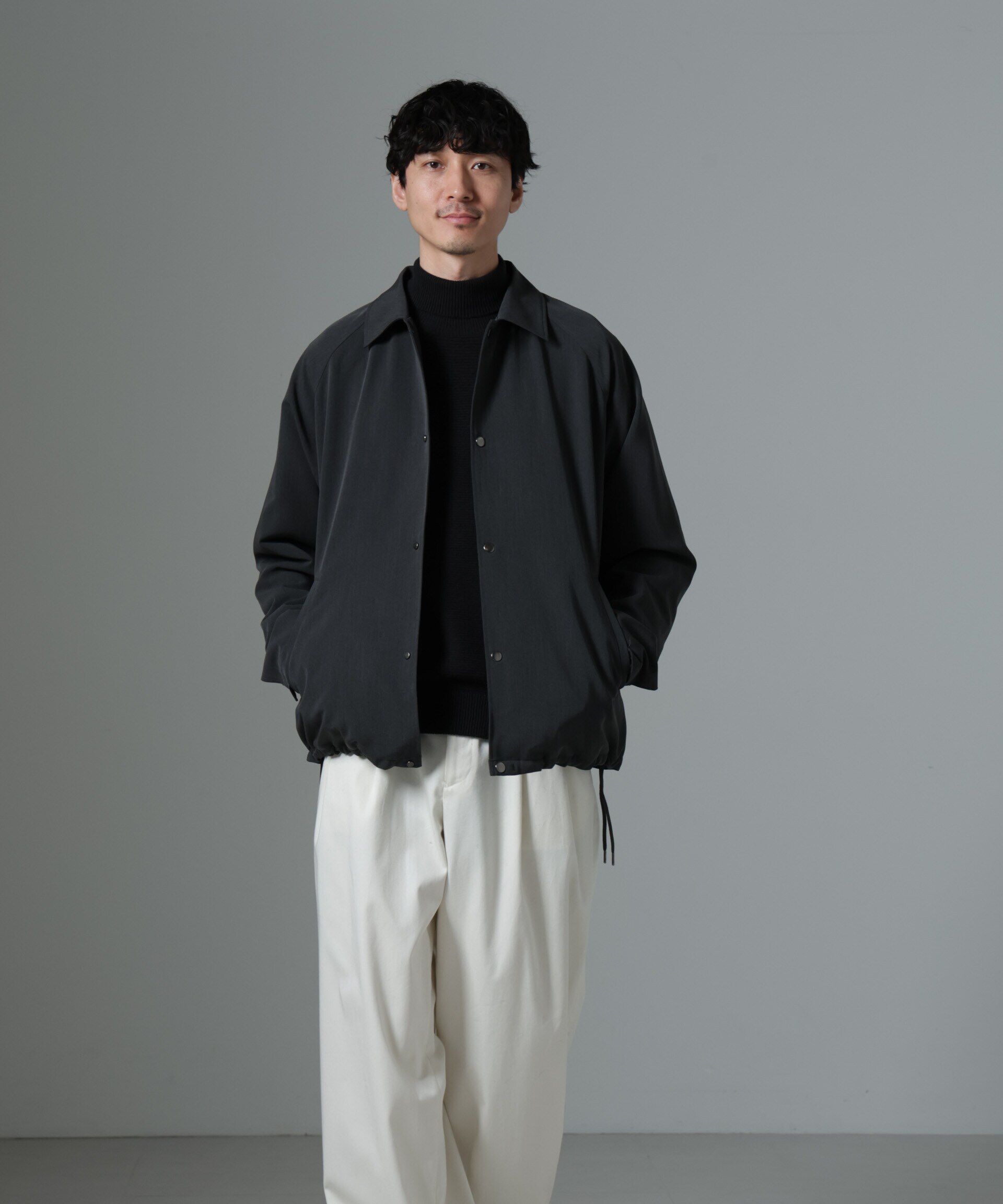 nano･universe「イタリアンドットリラックスコーチジャケット」|ブルゾン・スタジャン|