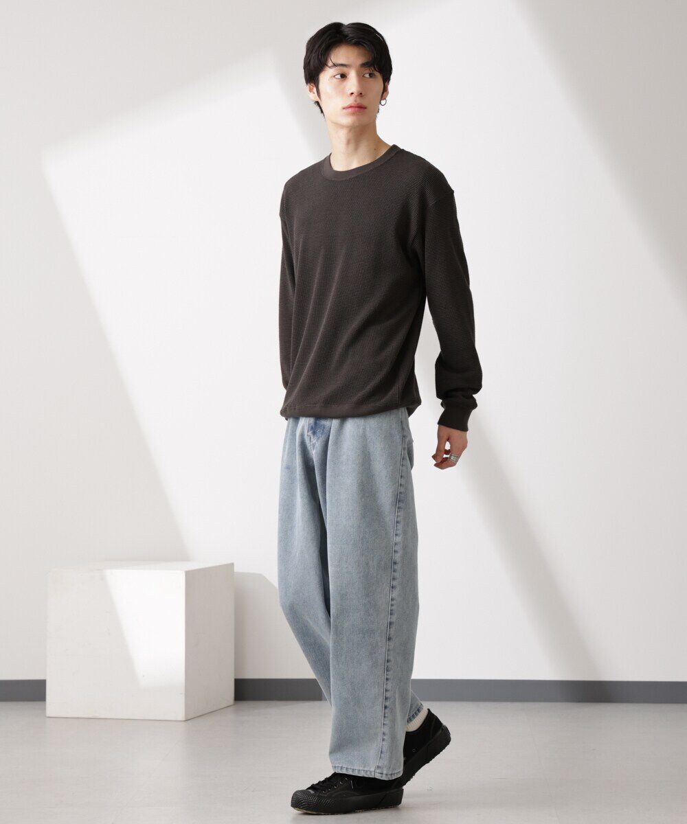 nano･universe「テックワッフルクルーネックTシャツ」|Tシャツ・カットソー|