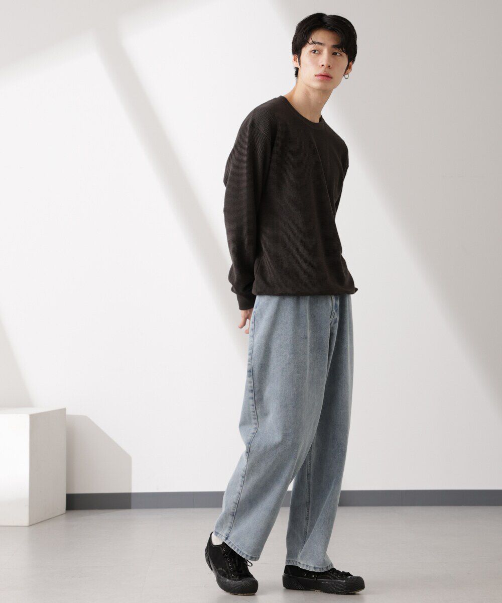 nano･universe「テックワッフルクルーネックTシャツ」|Tシャツ・カットソー|