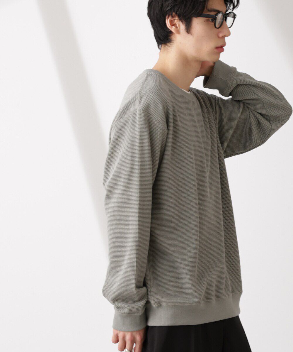 nano･universe「テックワッフルクルーネックTシャツ」|Tシャツ・カットソー|