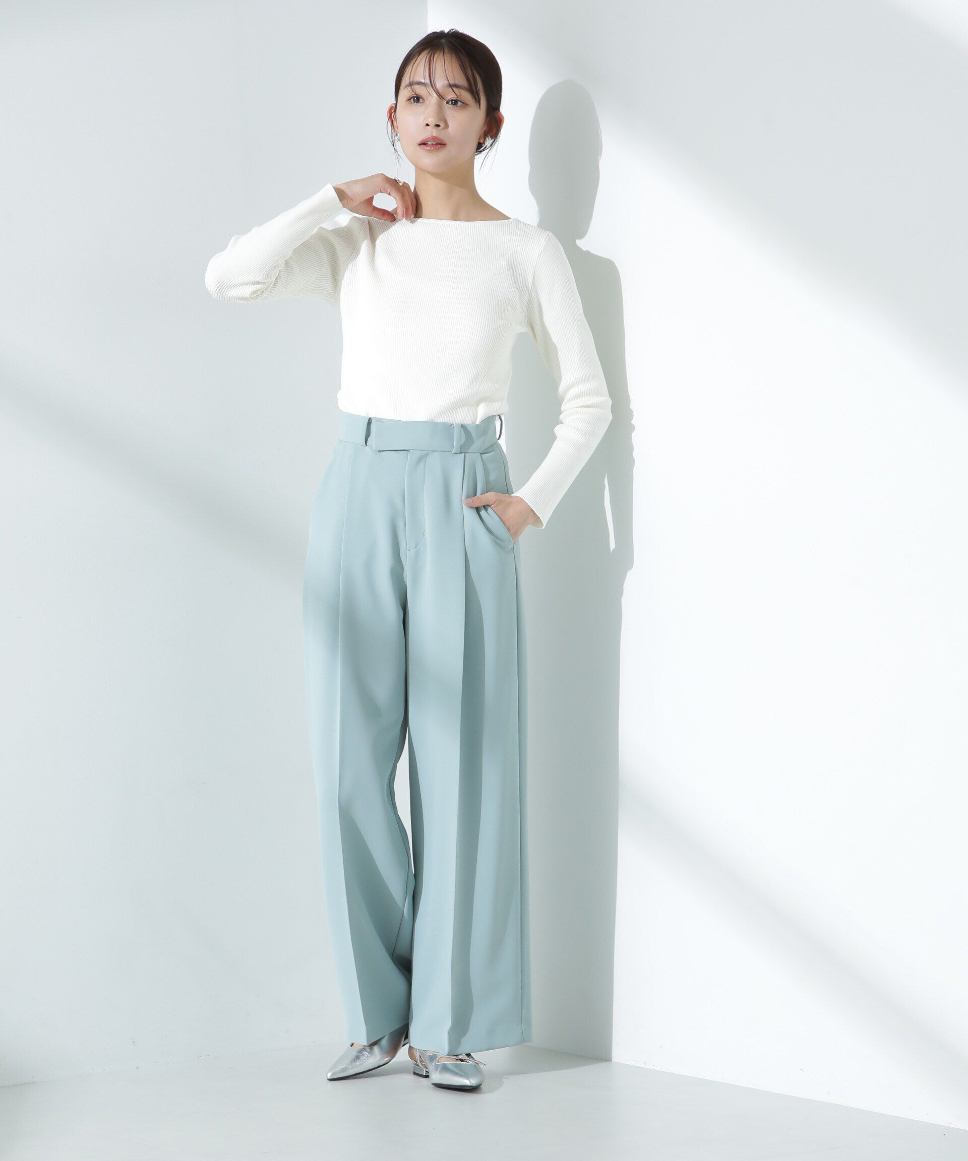 nano･universe「ツイルワイドスラックス」|チノ|