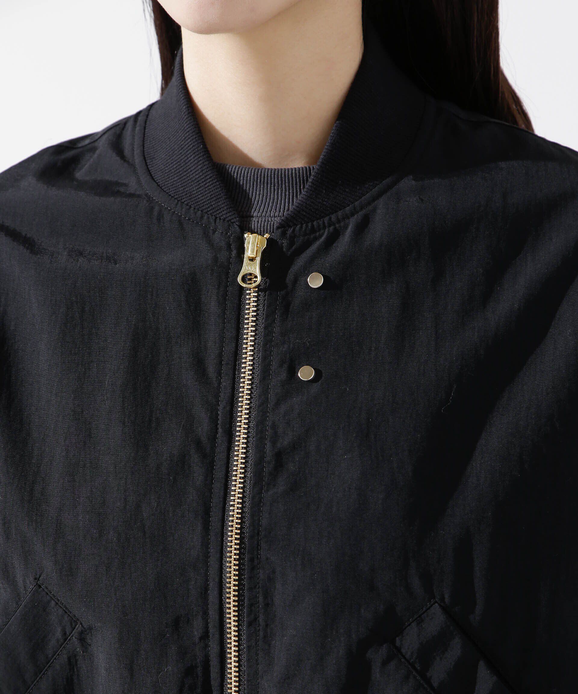 nano･universe「撥水ナイロンリブブルゾン」|ブルゾン・スタジャン|