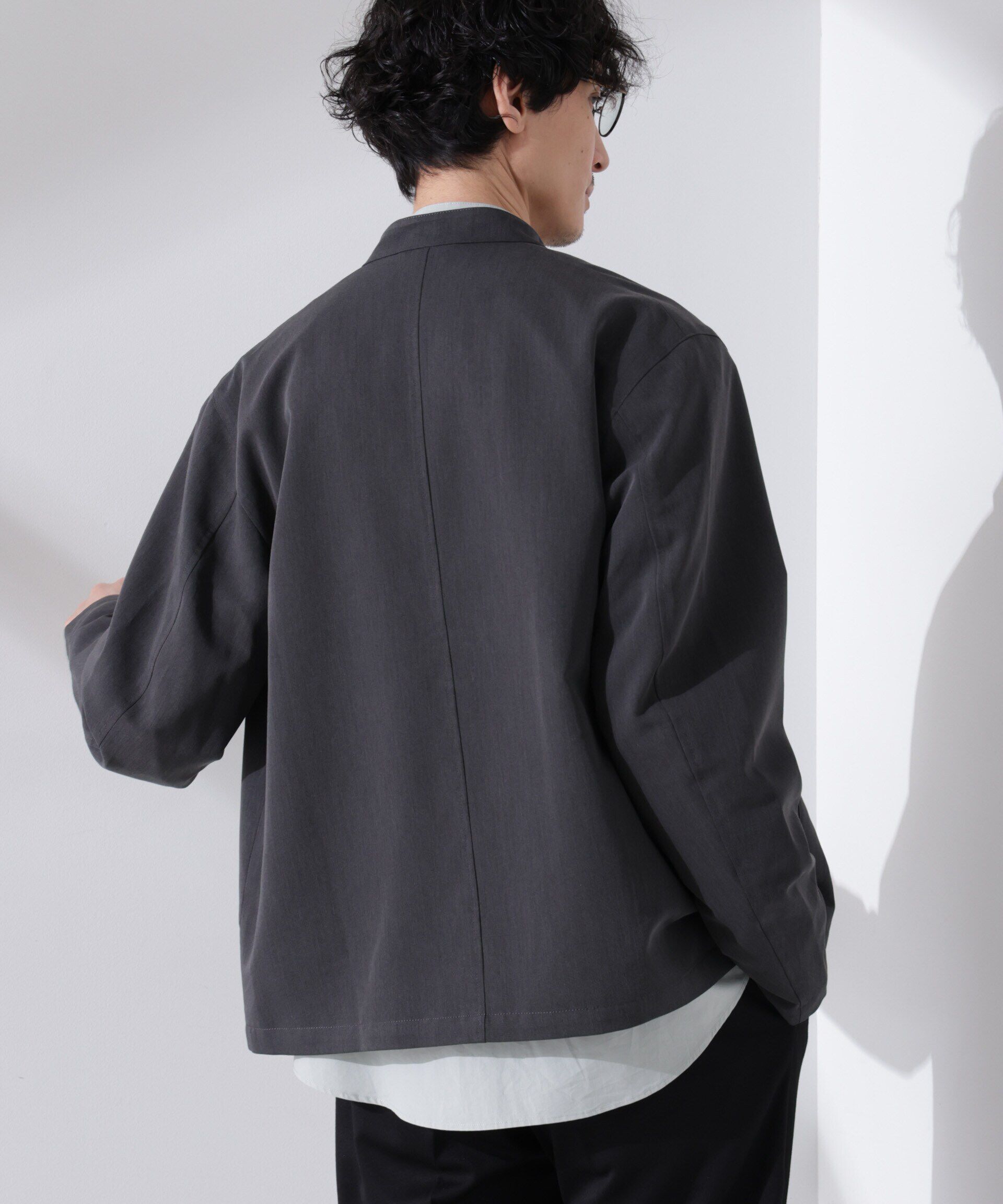 nano･universe「TRシングルライダースブルゾン」|ブルゾン・スタジャン|