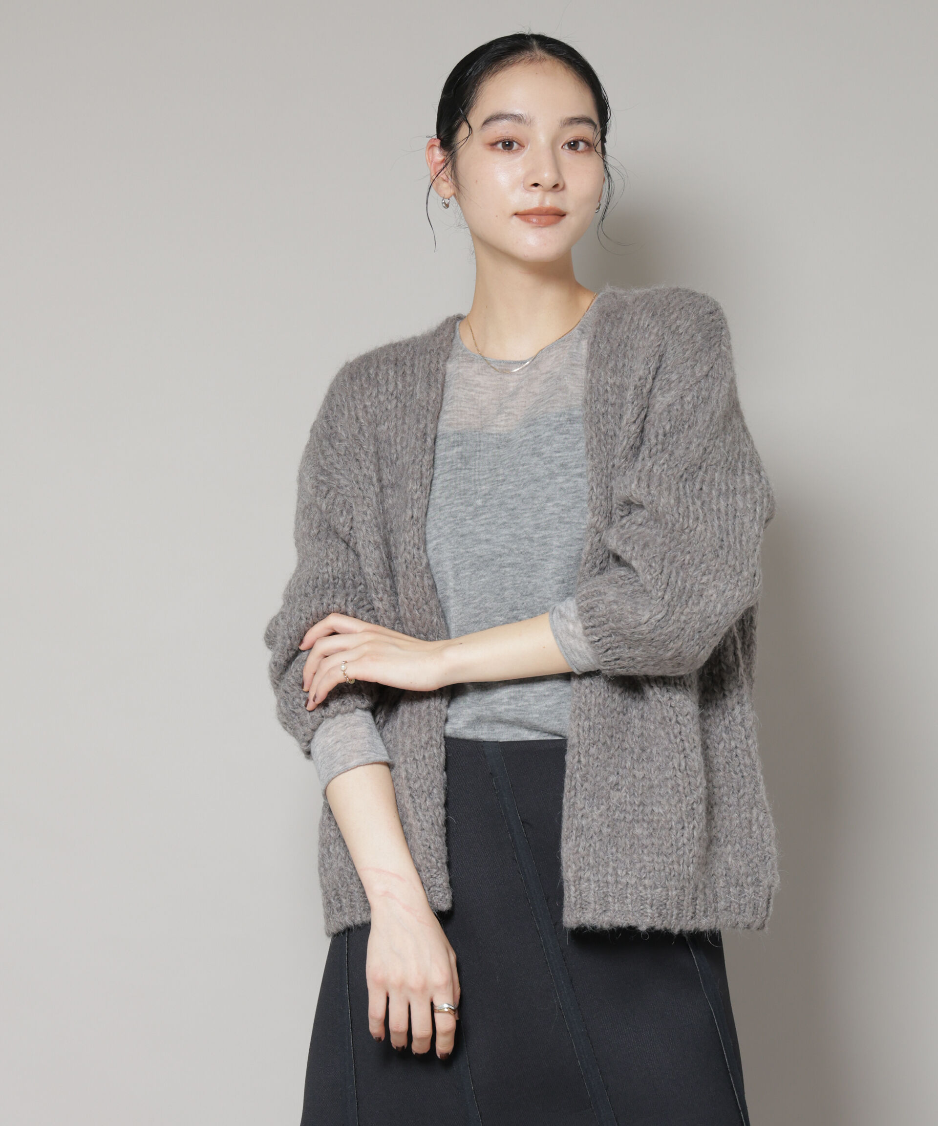 nano･universe「TRICOTS JEAN MARC/ニットカーディガン」|ニット・セーター|