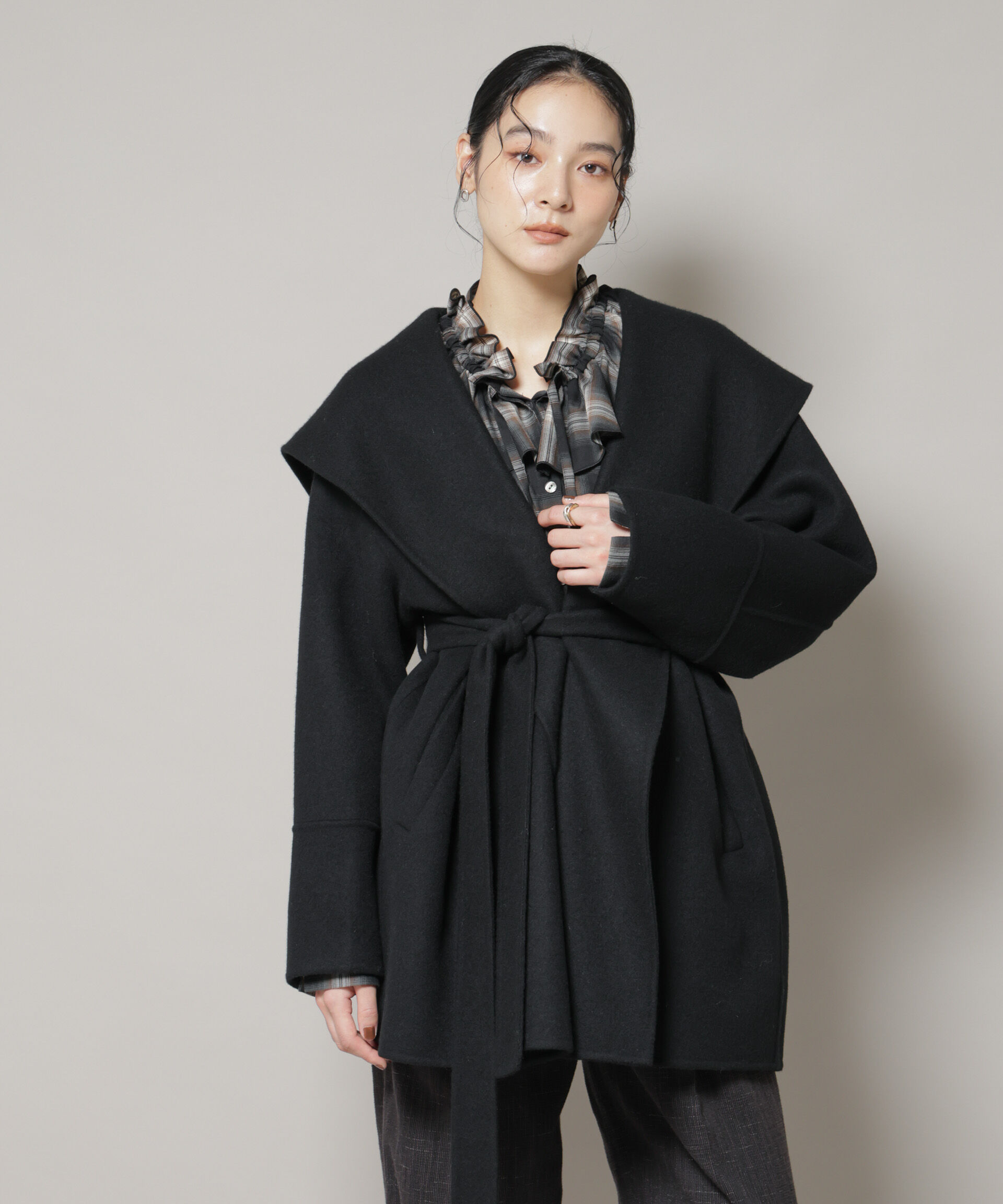 nano･universe「SUPER110blend リバーショールミディコート」|その他|