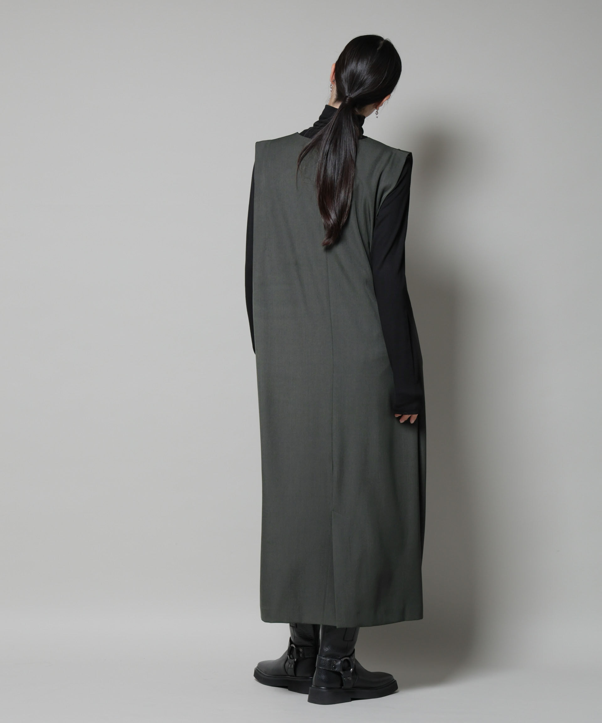 nano･universe「ショルダータックVネックワンピース」|ワンピース|