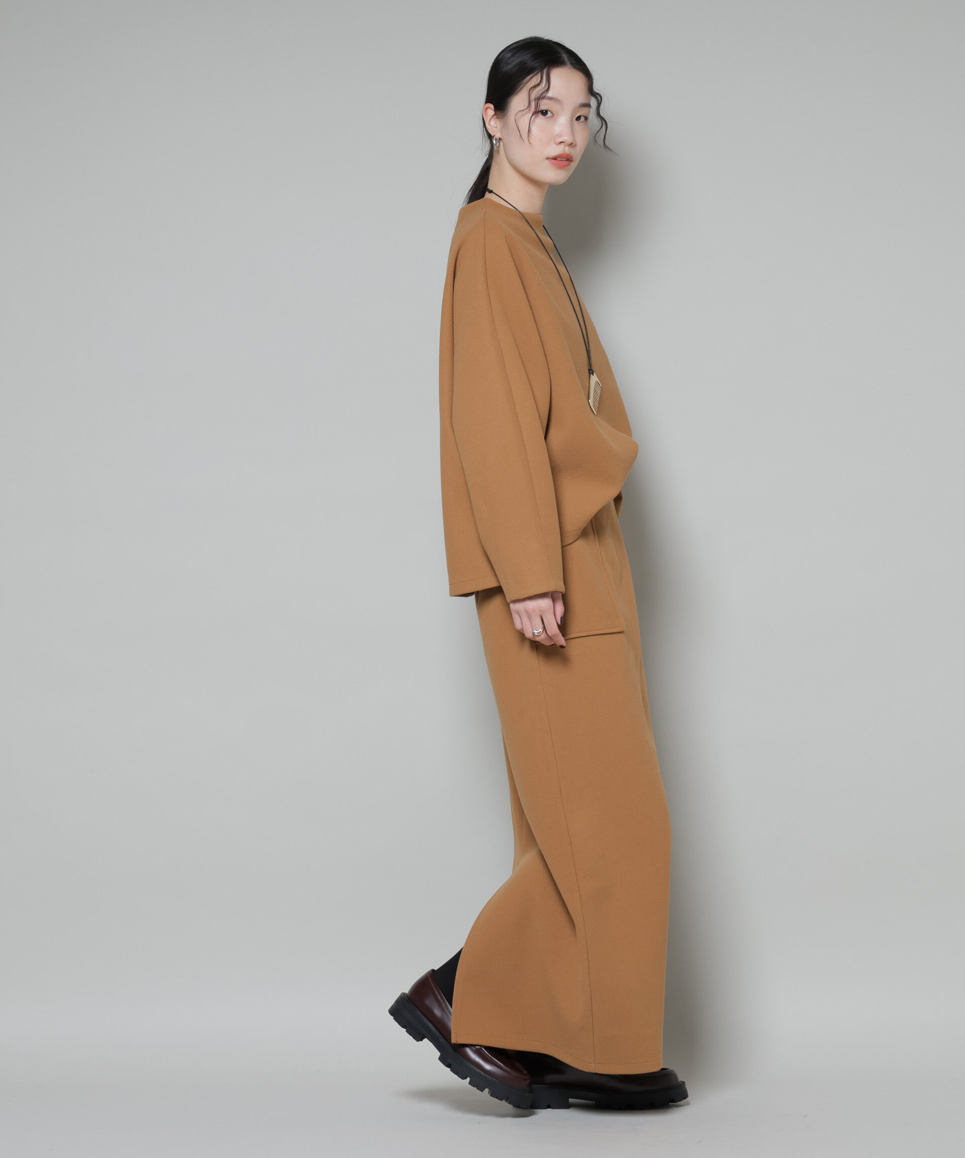 nano･universe「ソフトメルトンジャージーナローロングスカート(セットアップ可)」|スカート|