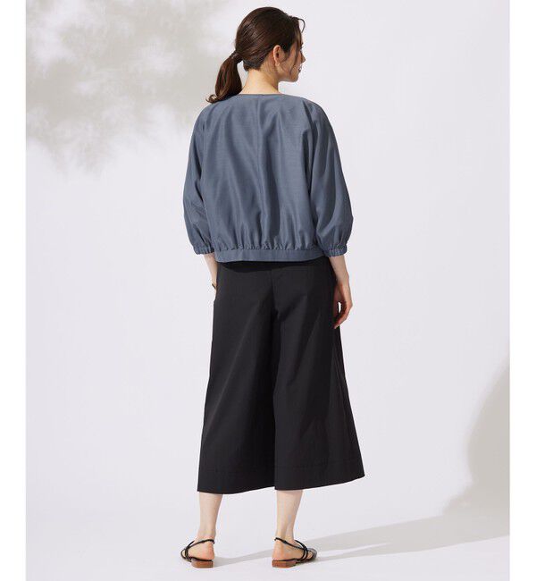 自由区「【カタログ掲載・接触冷感・洗える】ブライトシアーノーカラー ブルゾン」|ブルゾン・スタジャン|